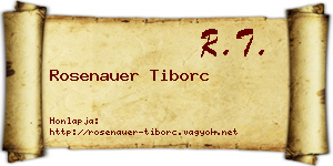 Rosenauer Tiborc névjegykártya